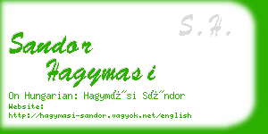 sandor hagymasi business card